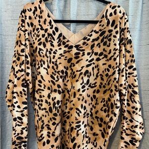 INC International Concepts Animal Print Sweater